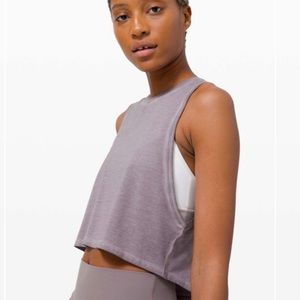 Lululemon crop tank in washed Lunar rock